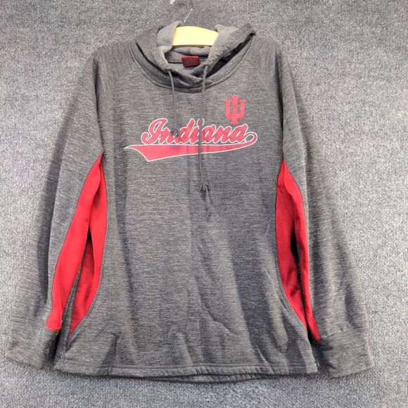 Colosseum Women's Indiana Hoosier Pullover Graphic Hoodie Sweatshirt XL Gray - Picture 2 of 13